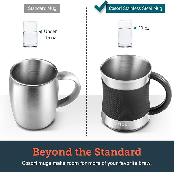 Cosori Coffee Mug with Lids Set of 2 - Image 6
